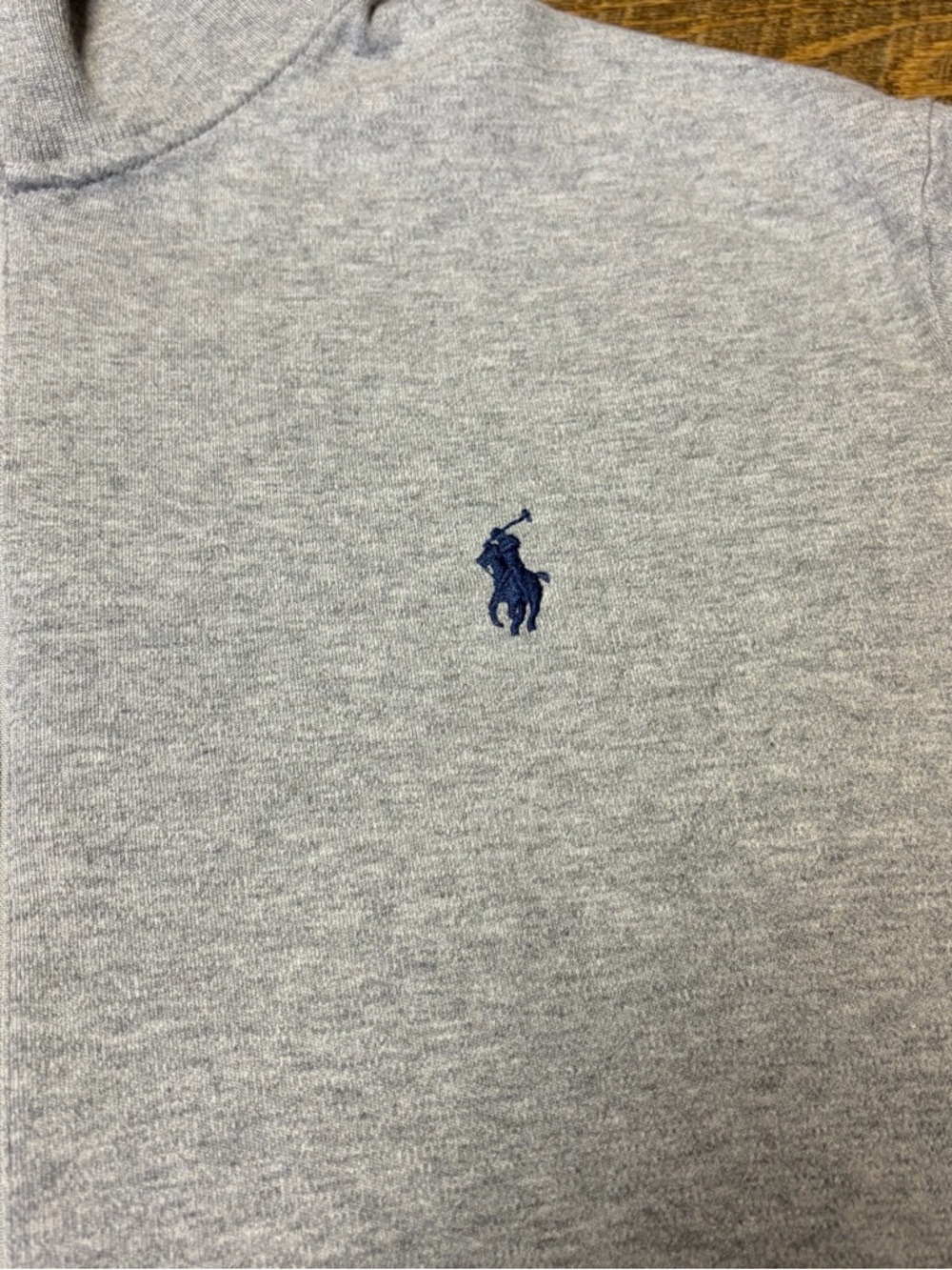 Polo Ralph Lauren Zip Sweatshirt Mens Medium Gray Mock Neck Logo Jacket Casual - Picture 7 of 13